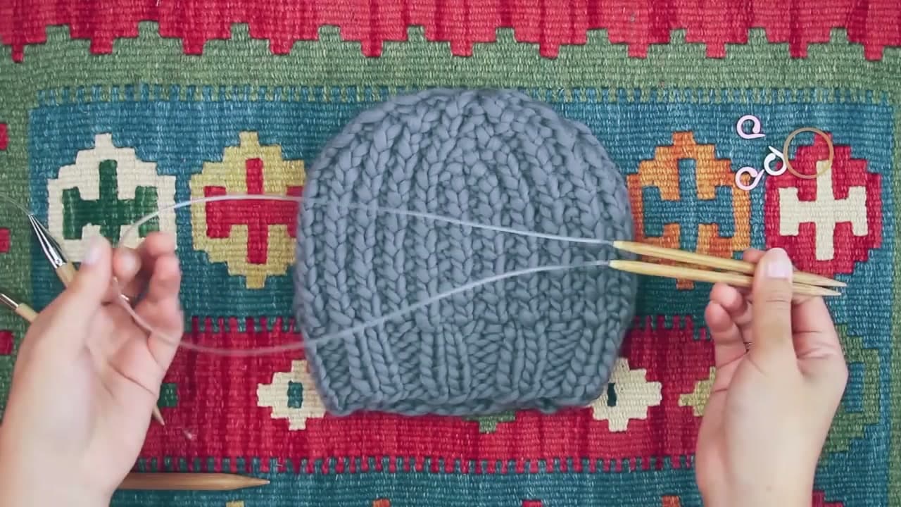 The finished result: How to Knit in the Round (Beginner Step-by-Step)