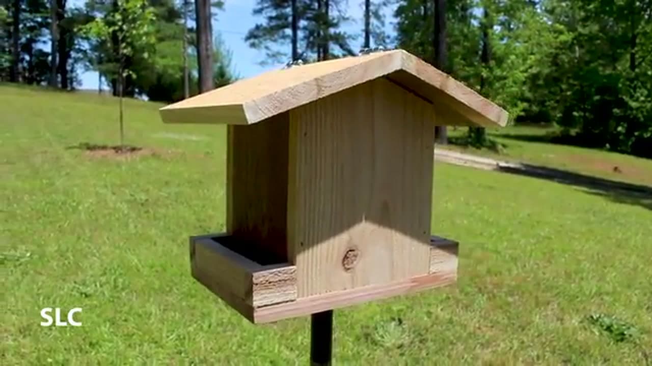The finished result: How to Make a Bird Feeder