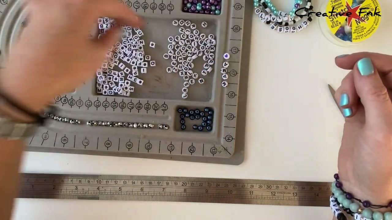 Step 1: Step 1: Pick your word and pull your alphabet beads