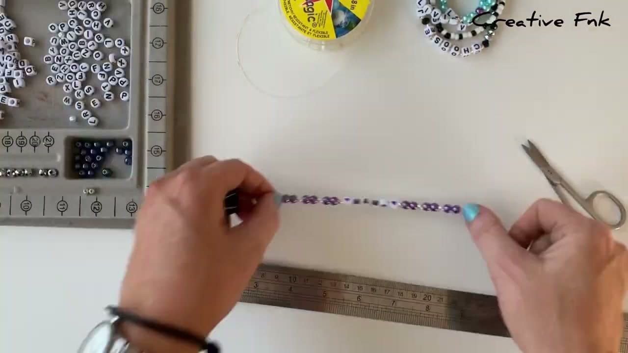 Step 6: Step 6: Clip one end and thread the beads