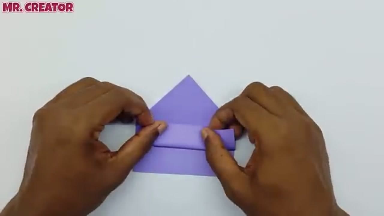 Step 3: Fold the Point Up for the Crown