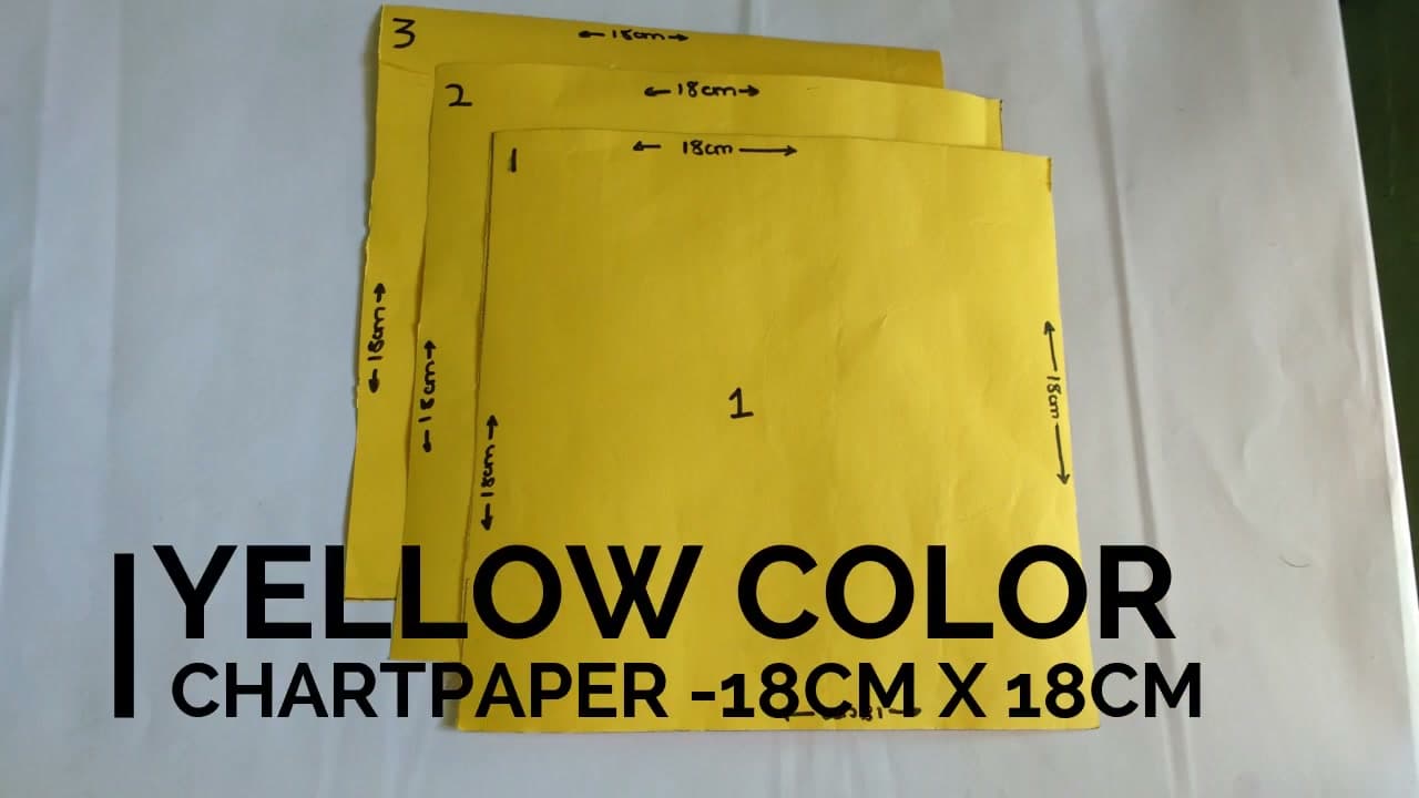 Step 1: Step 1: Cut Three 18cm Yellow Squares