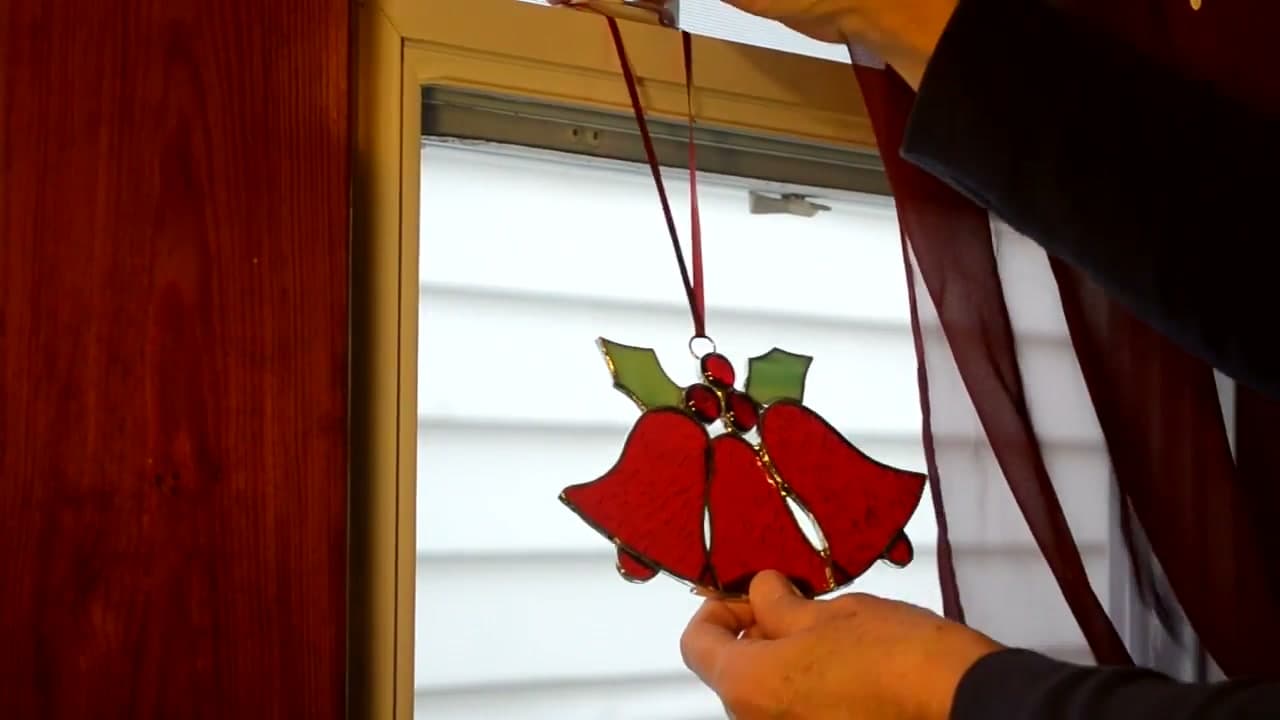 Step 9: Add the Ribbon and Hang It - How to Make a Stained Glass Suncatcher