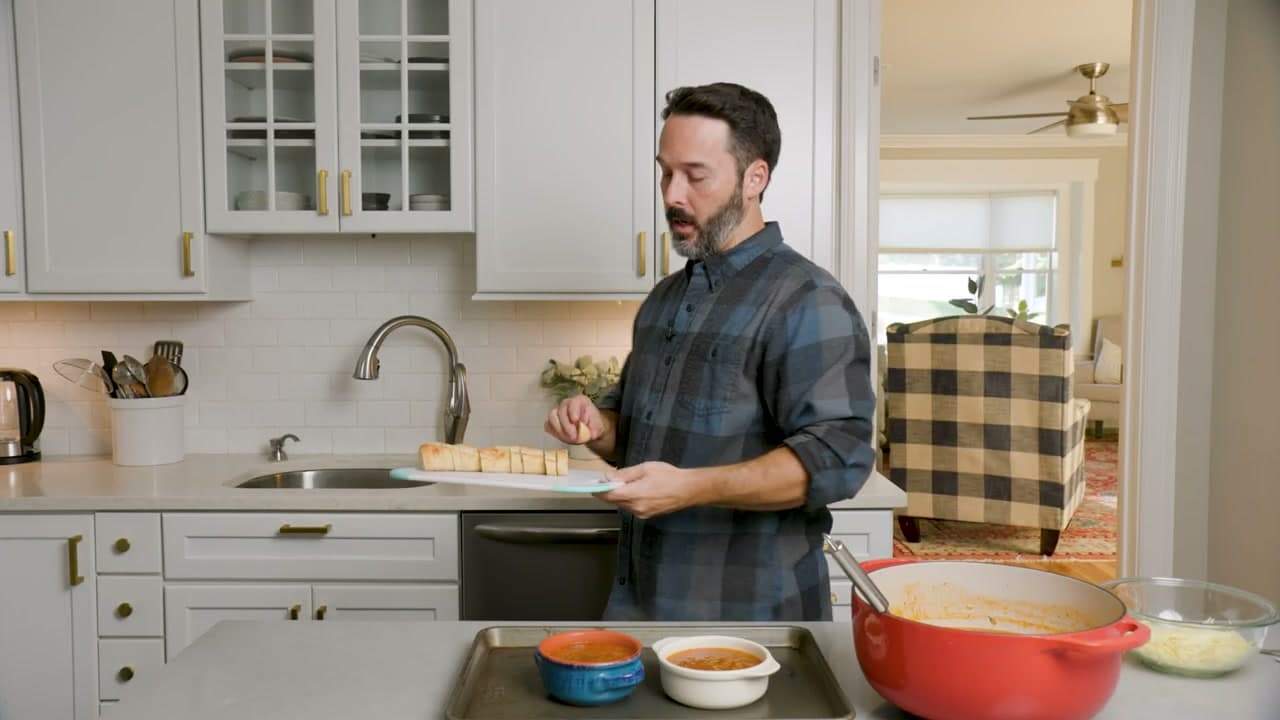 Step 8: Step 8: Slice the Baguette and Prep the Cheese