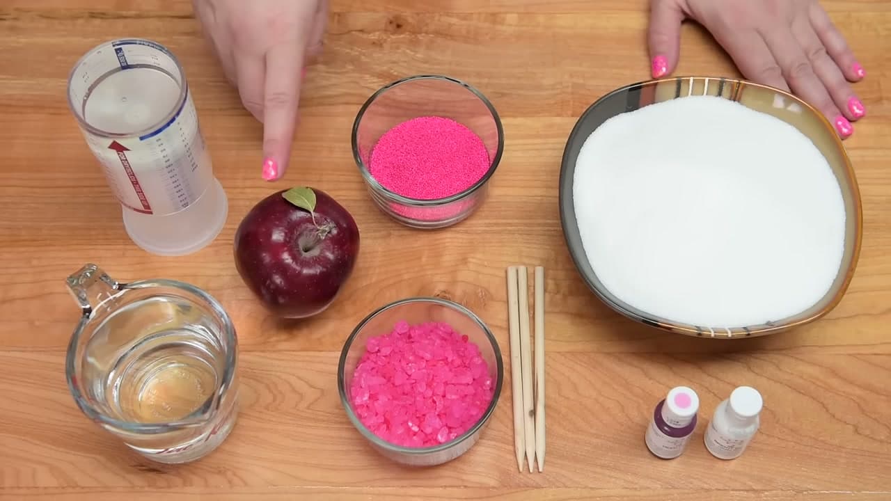 Step 1: Set Out Your Ingredients - How to Make Candy Apples
