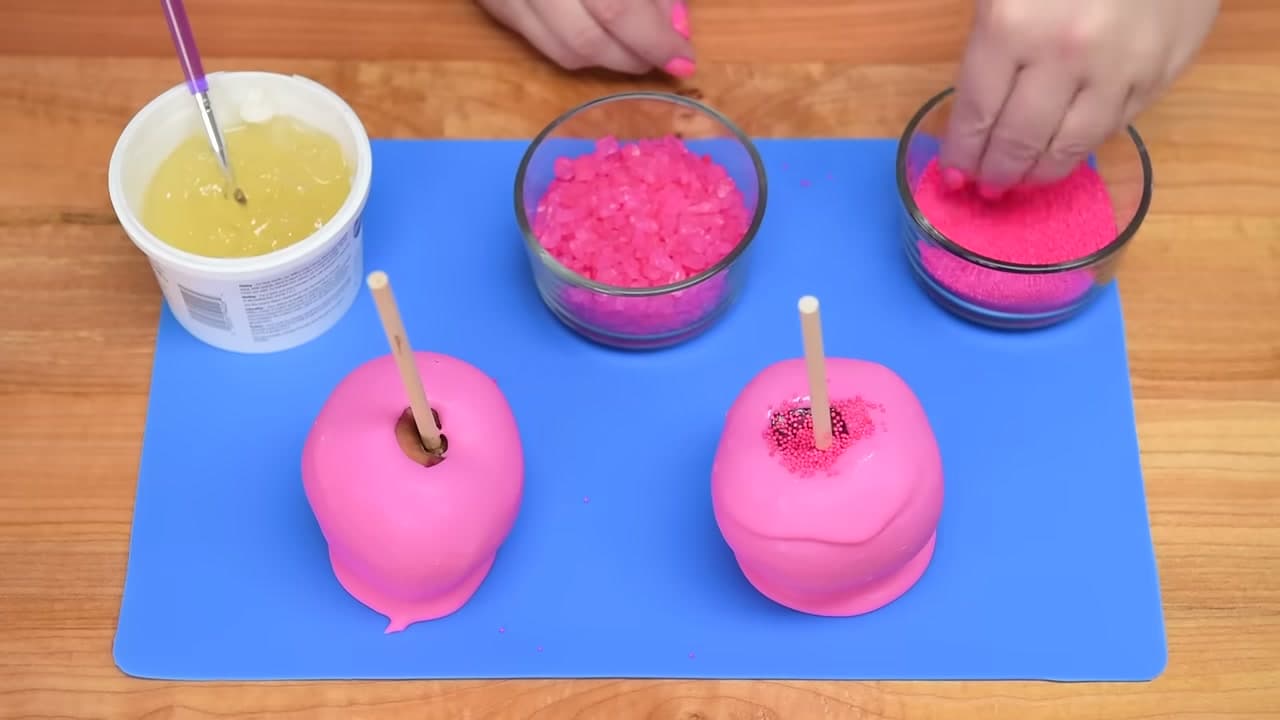 Step 8: Add Sprinkles or Rock Candy - How to Make Candy Apples