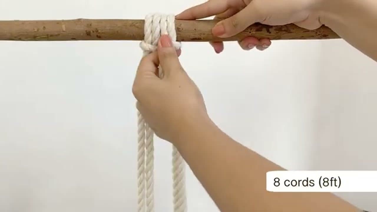 Step 3: Attach Cords with Larkshead Knots