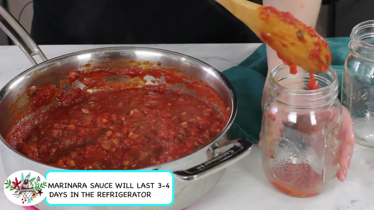 The finished result: How to Make Marinara Sauce from Scratch