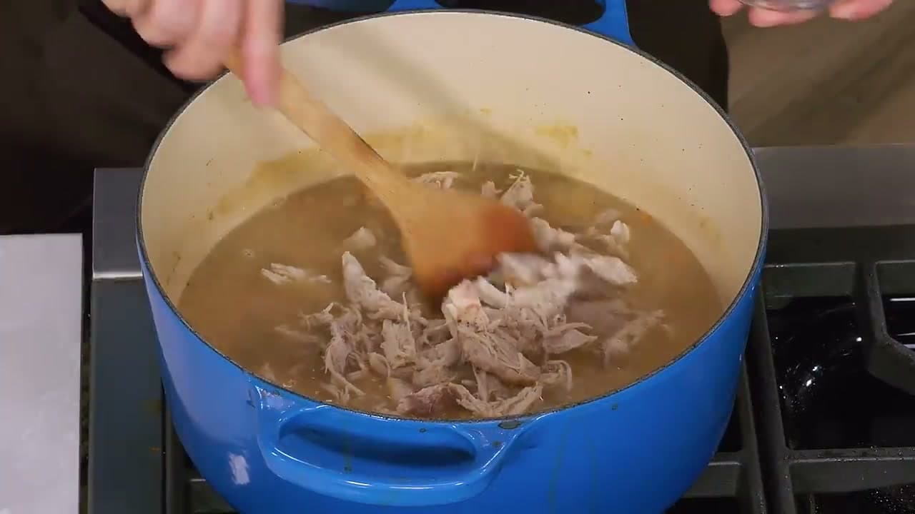 The finished result: How to Make Chicken Noodle Soup from Scratch