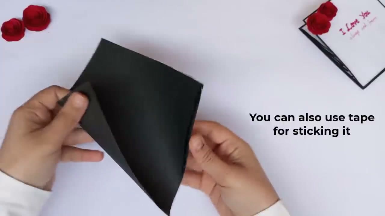 Step 5: Roll the Black Cardstock Into a Cone