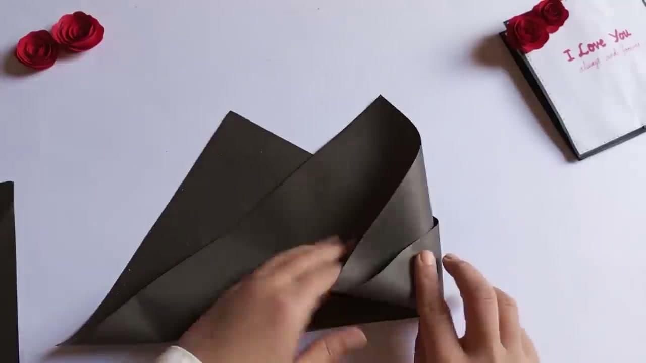 Step 8: Wrap a Second Black Sheet Around the Cone