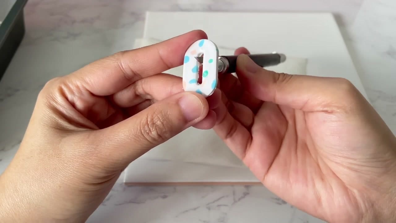 The finished result: How to Make Polymer Clay Earrings