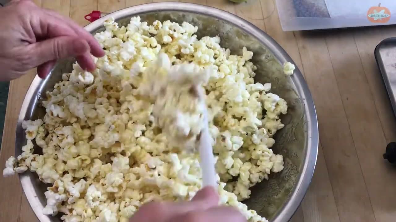 Step 6: Fold Gently Until Every Kernel Is Coated