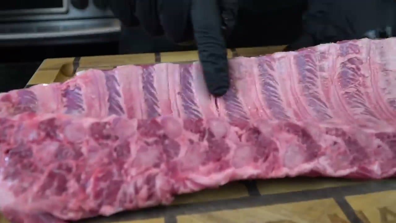 Step 1: Step 1: Prep the Rack - Remove the Membrane and Trim the Ends