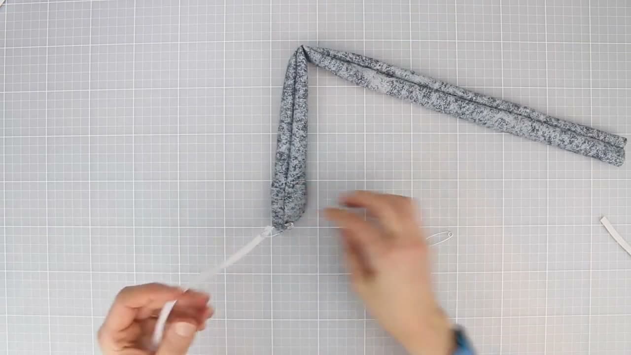 Step 5: Thread the Elastic Through the Fabric Tube - How to Sew a Scrunchie