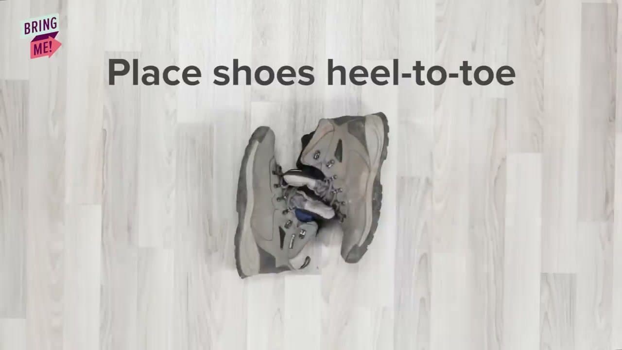 Step 2: Pack Shoes Heel-to-Toe and Fill Every Inch