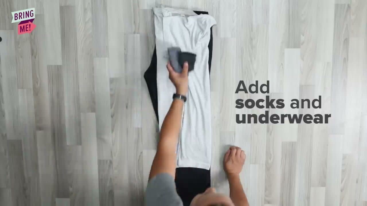 Step 3: Fold Outfits Flat, Then Roll Them