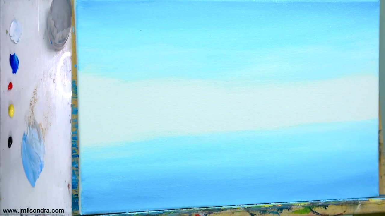 Step 3: Set the Horizon and Blend - How to Paint Water and Reflections