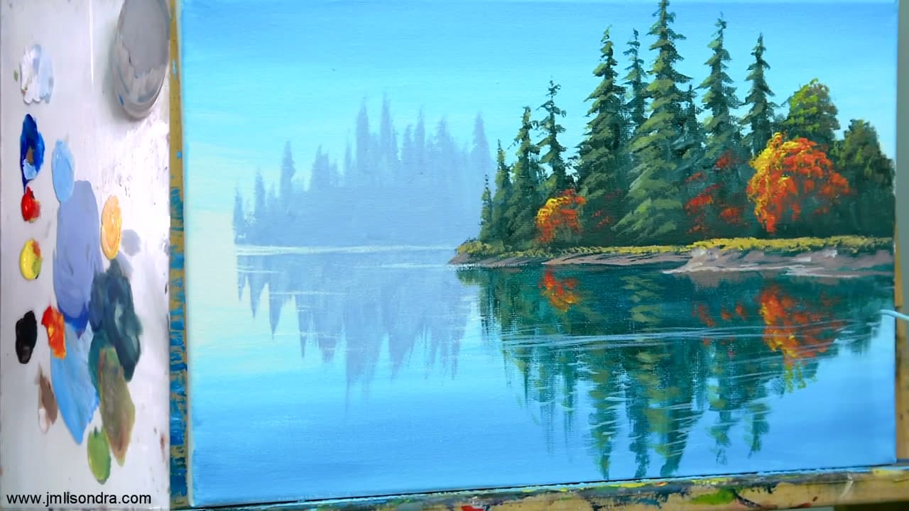 The finished result: How to Paint Water and Reflections