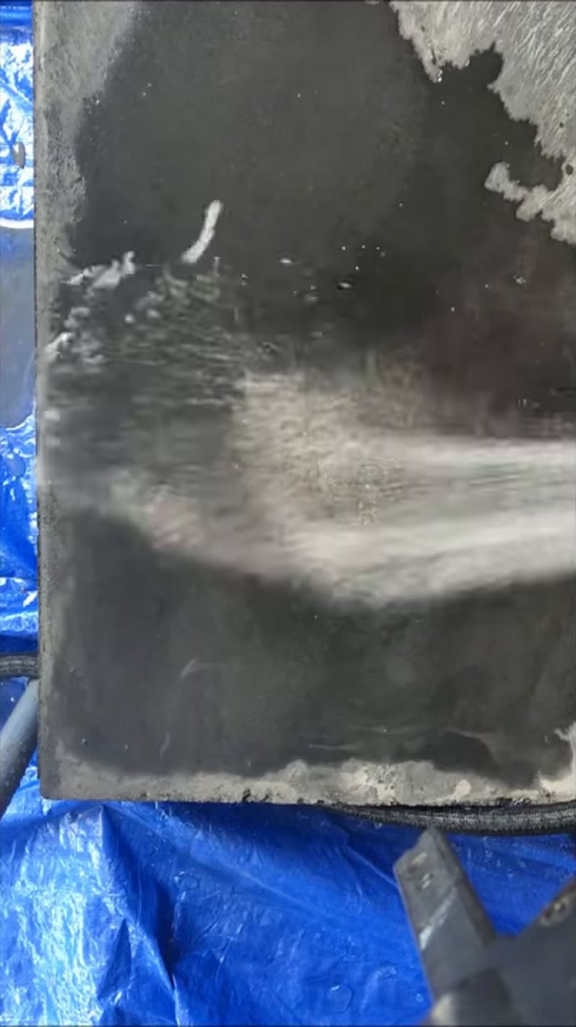 Step 4: Flood the Surface Before You Cut - How to Sand and Polish Concrete Crafts