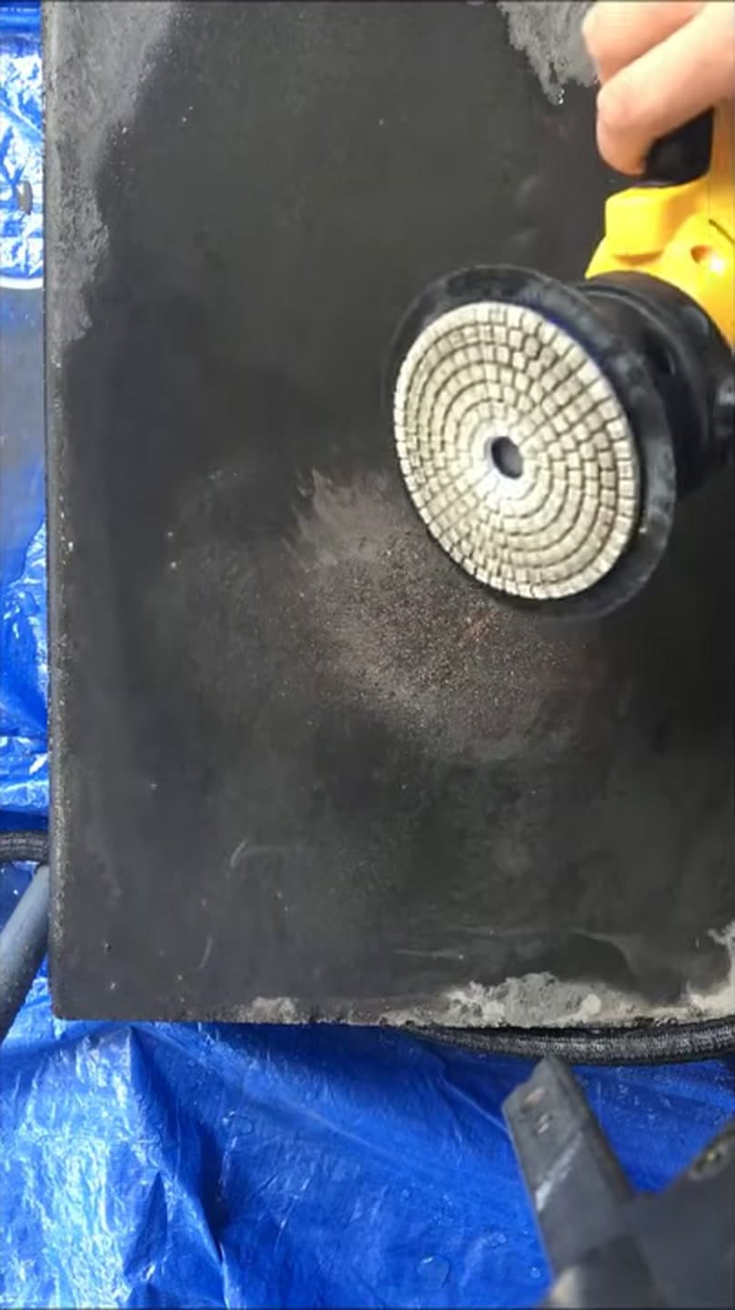 Step 5: Set the Pad Flat and Let It Cut - How to Sand and Polish Concrete Crafts