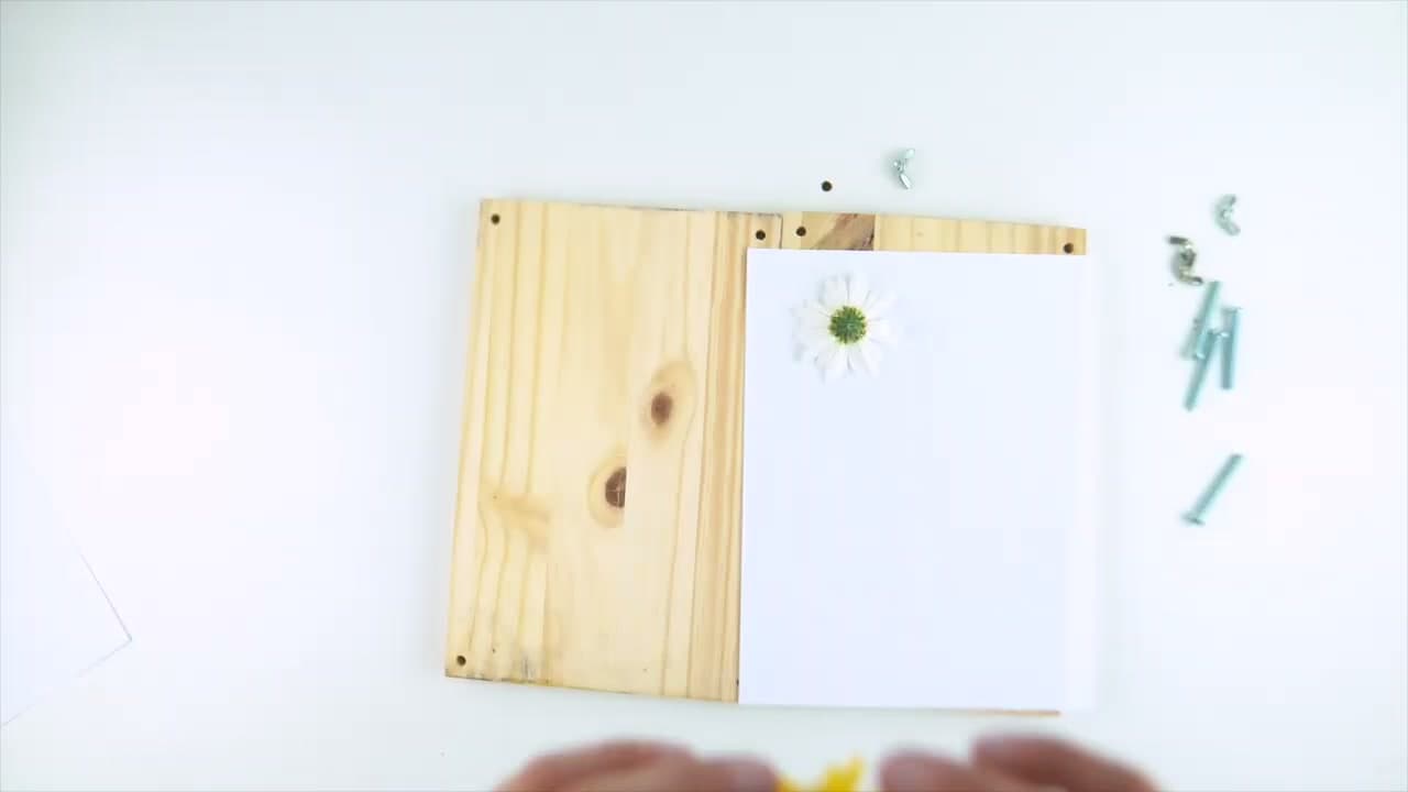 Step 3: Press Flowers in the Wood Press