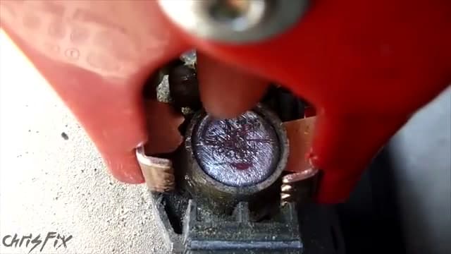 Step 2: Connect the Red Cable to the Dead Battery