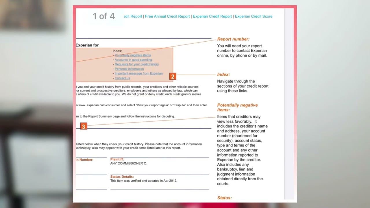 Step 1: Step 1: Find Your Report Number and Index