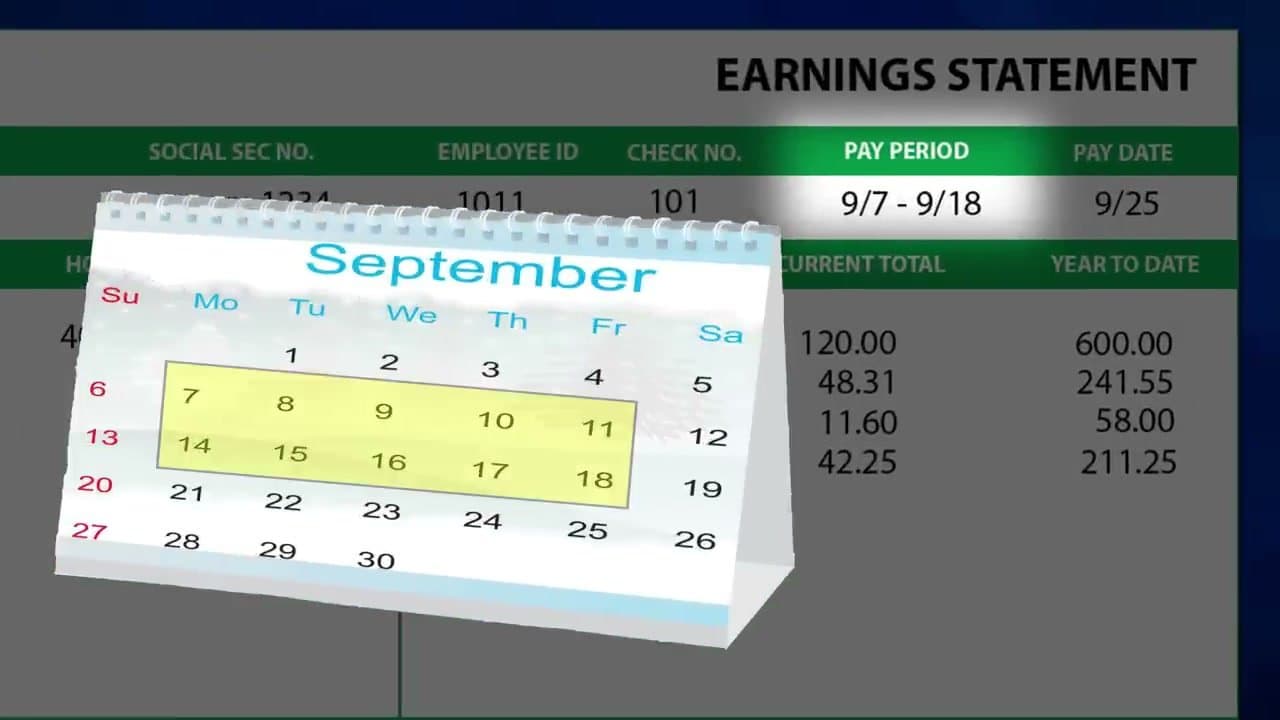 Step 2: Step 2: Check the pay period and pay date