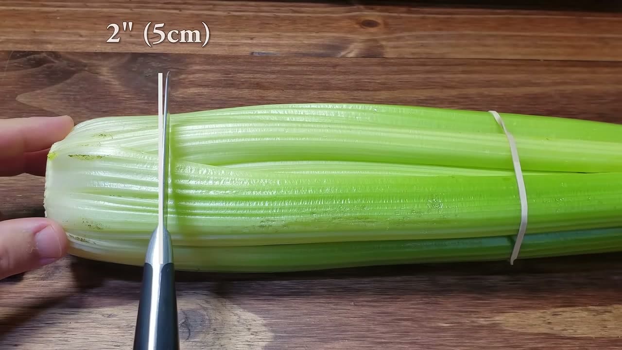 Step 1: Step 1: Cut the Celery Base