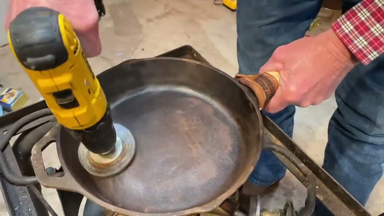 Step 2: Step 2: Scrub with a wire brush on a drill