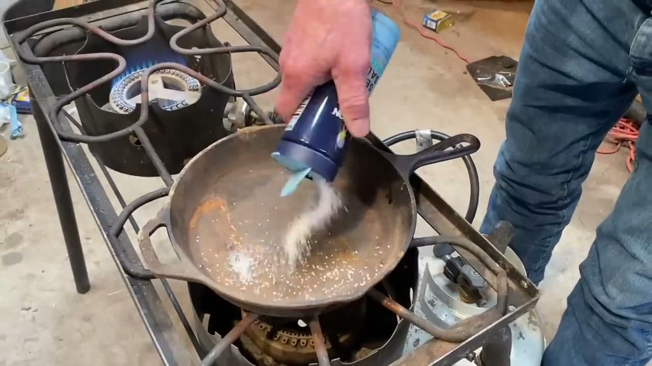 Step 3: Step 3: Coarse salt scrub if you don't have a drill