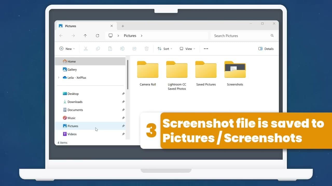 Step 8: Find Saved Screenshots