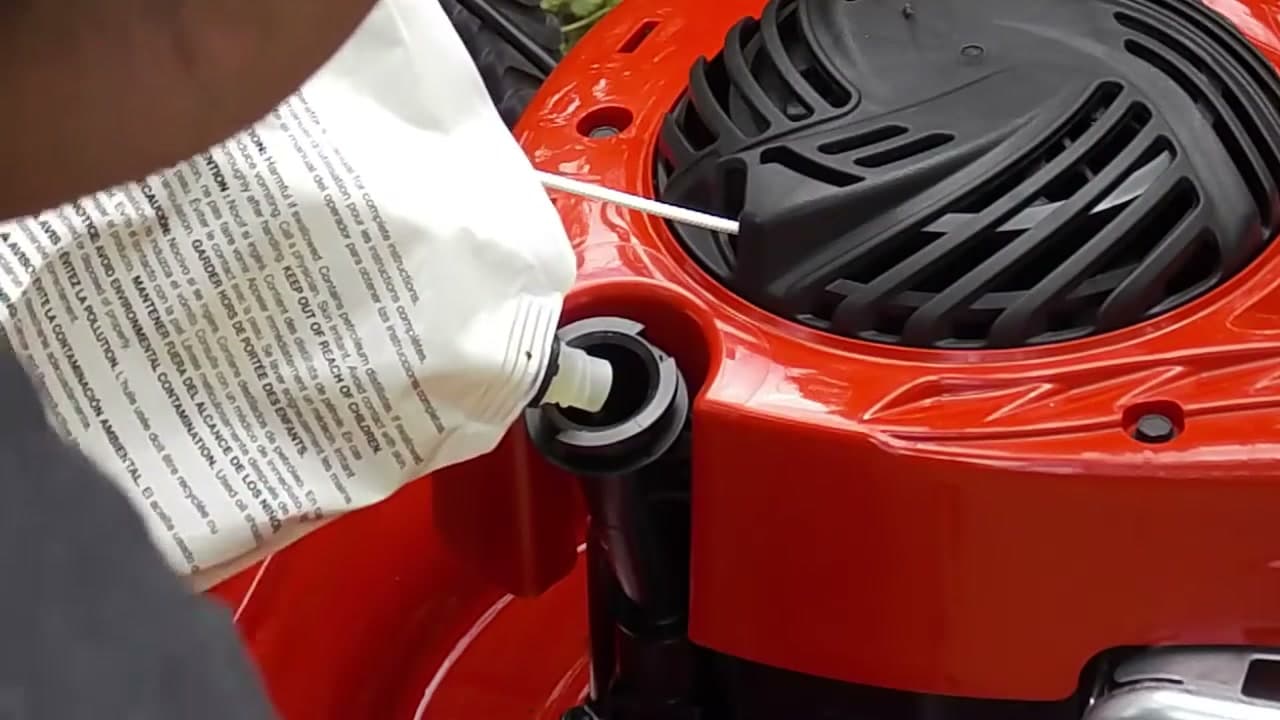 Step 6: Step 6: Add motor oil and fill the gas tank