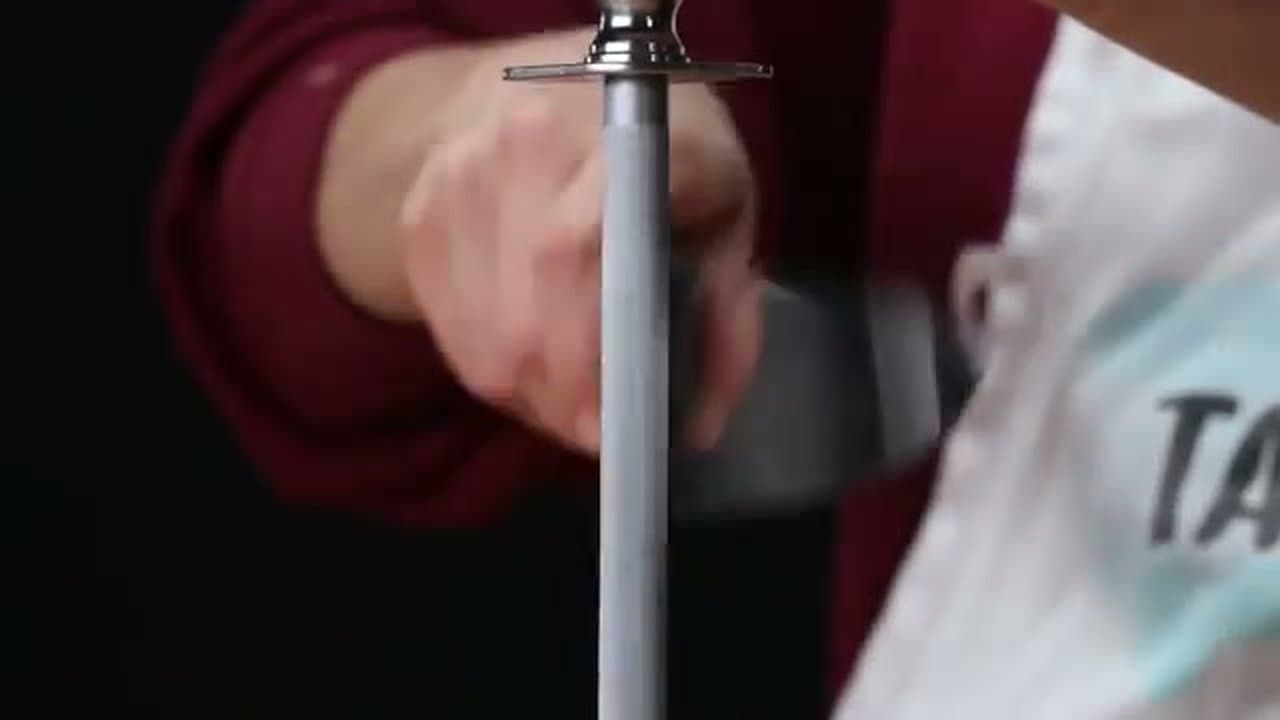 Step 1: Hone the Blade with a Steel