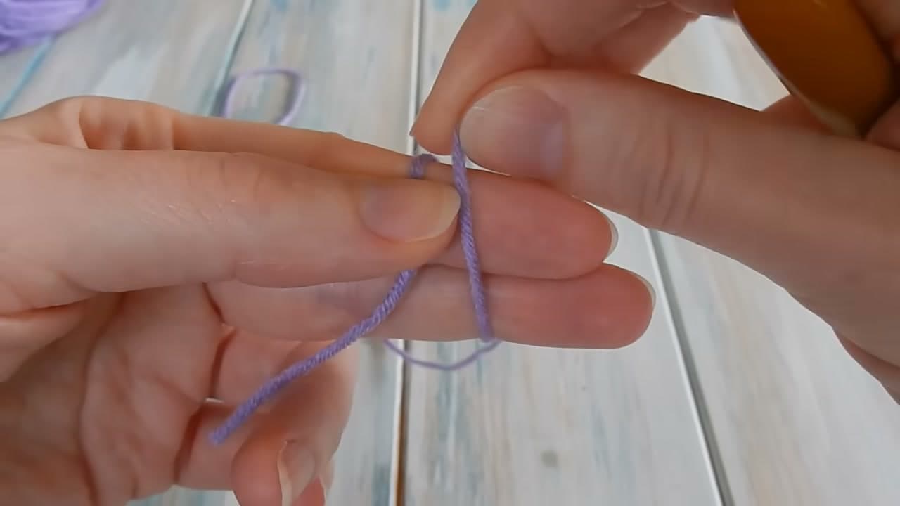 Step 3: Wrap the Working Yarn Around Two Fingers - How to Make a Slip Knot for Crochet