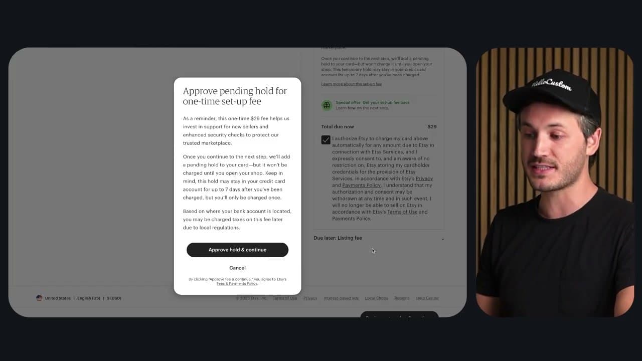 Step 6: Step 6: Approve the $29 Setup Fee