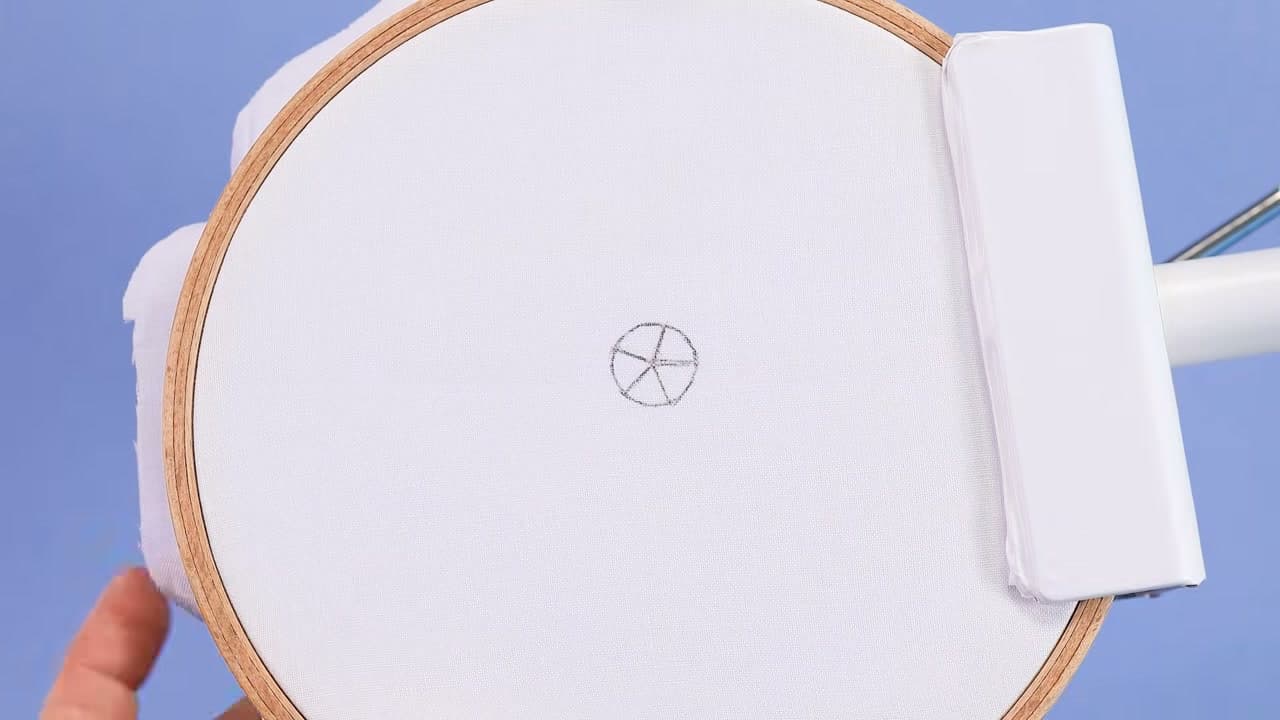 Step 1: Step 1: Mark a Circle with Five Spokes