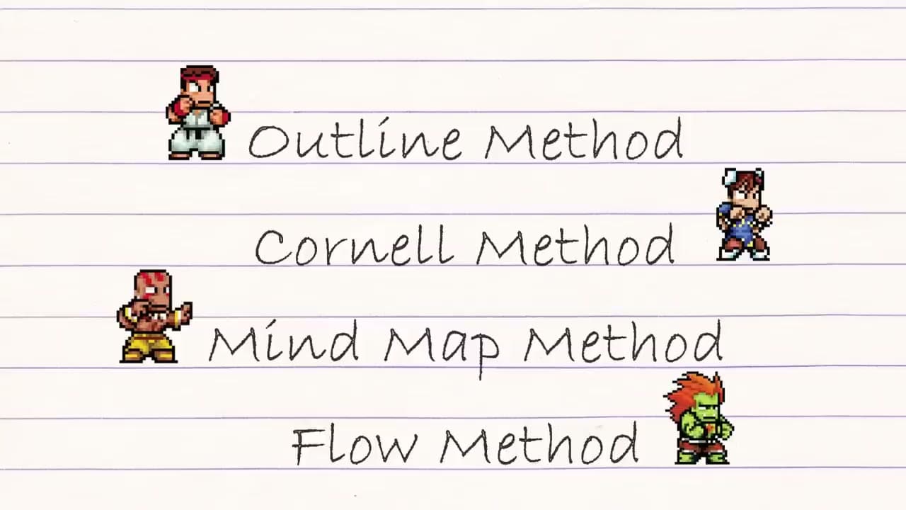 The finished result: How to Take Notes: The 5 Best Methods