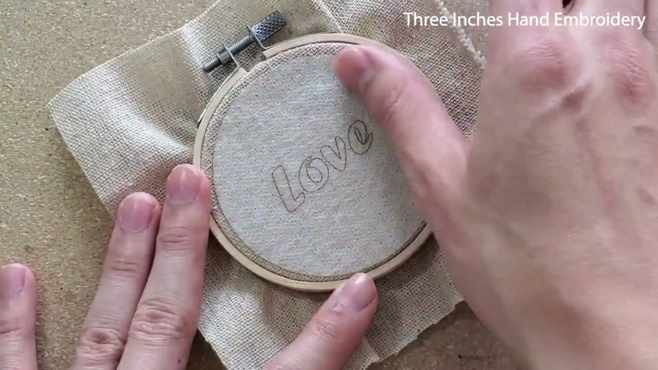 Step 3: Step 3: Stick Fabri-Solvy Onto Hooped Fabric (Method 2)