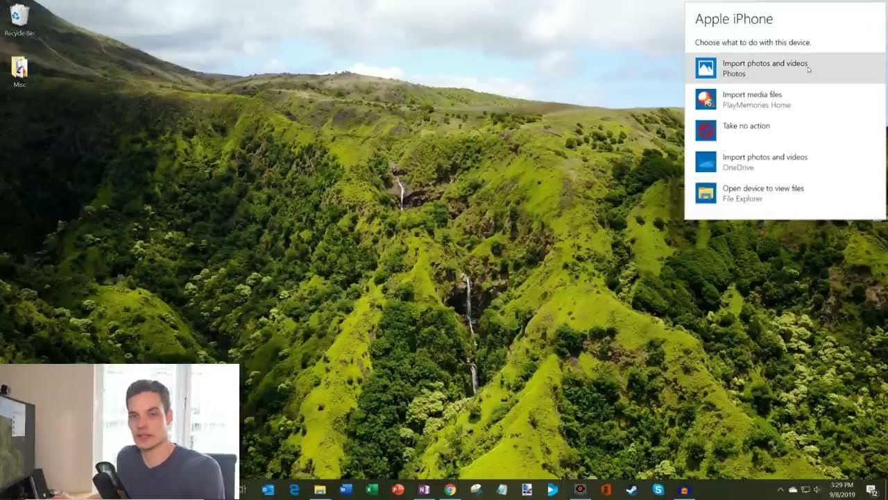 Step 2: Step 2: Choose 'Import photos and videos' via Photos app