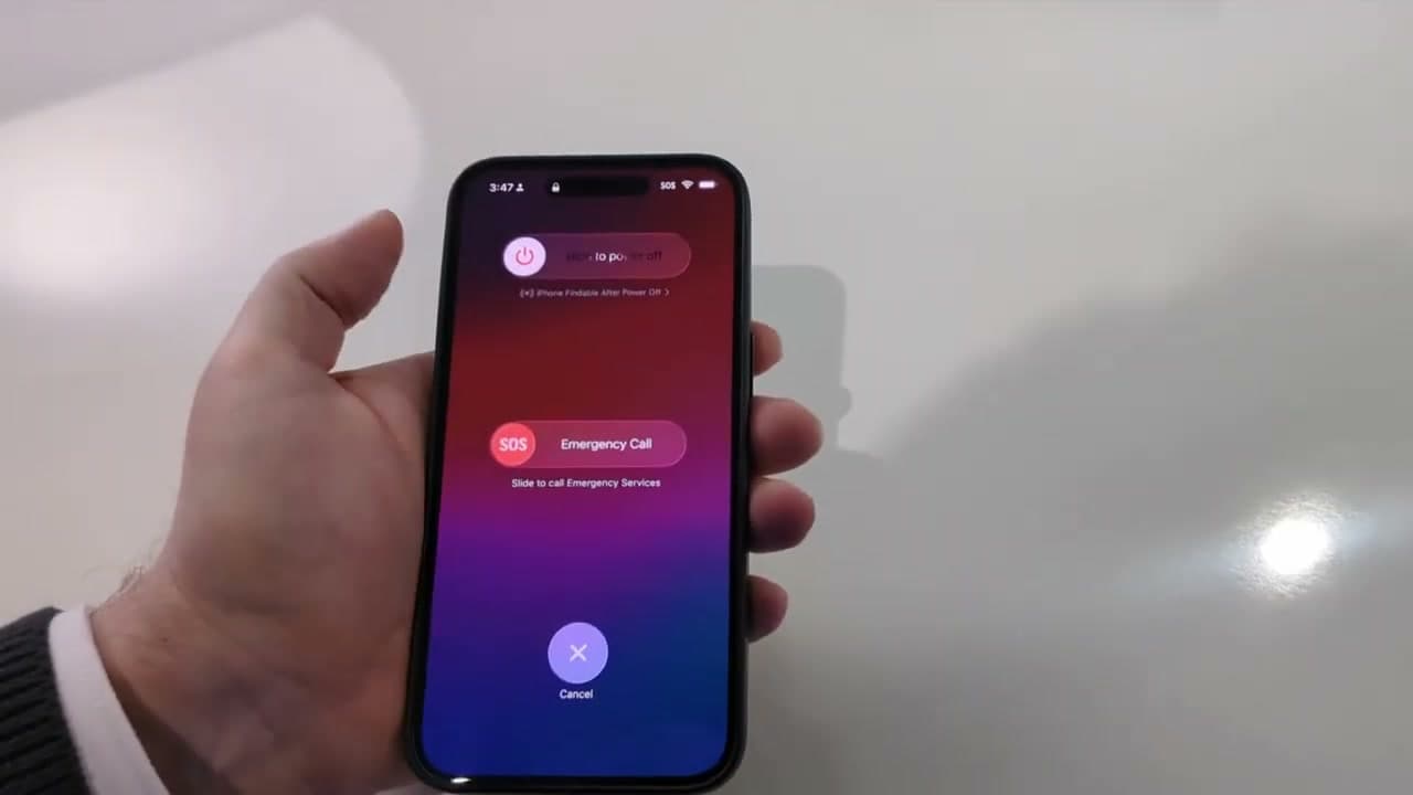 Step 2: Slide to Power Off