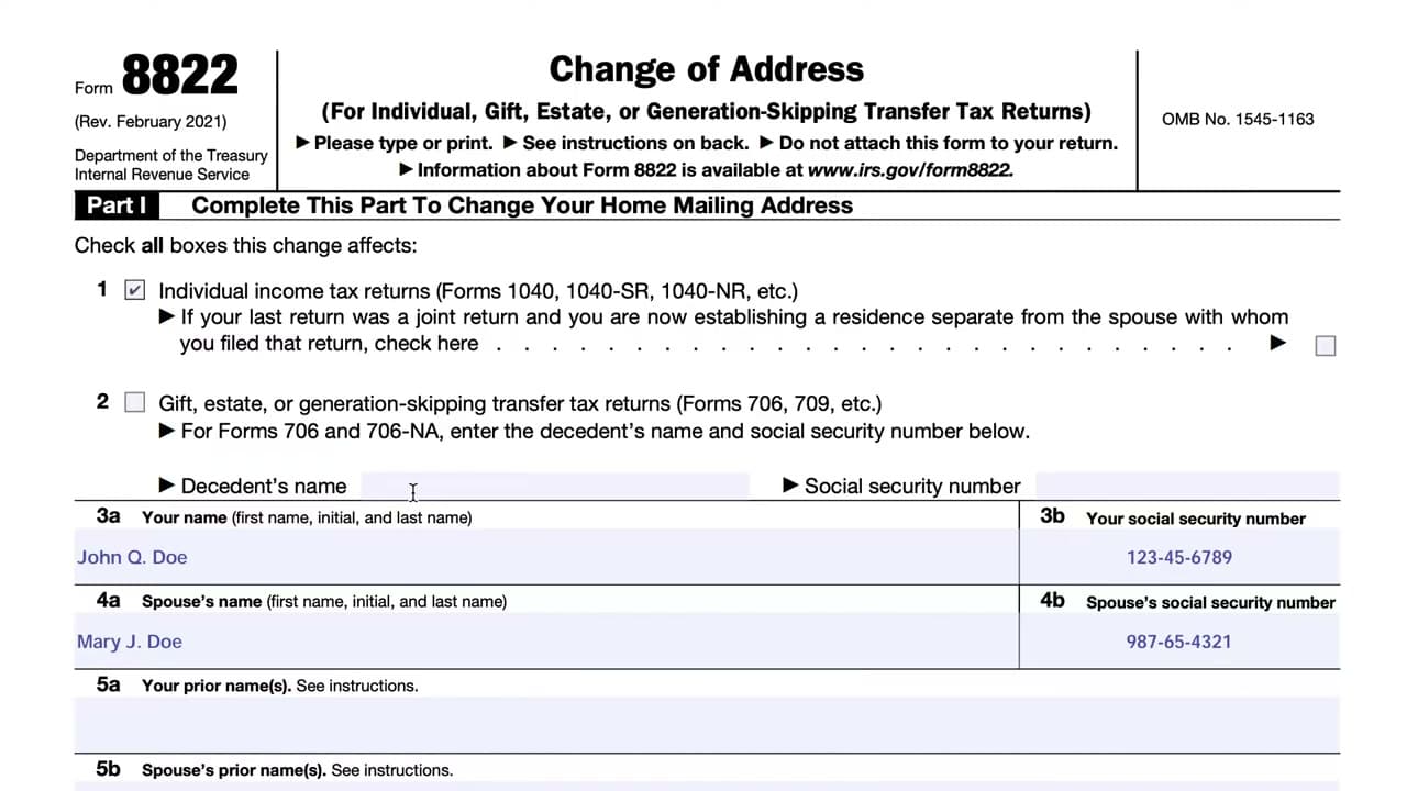 How to Update Your Address with the IRS (Form 8822 Walkthrough)