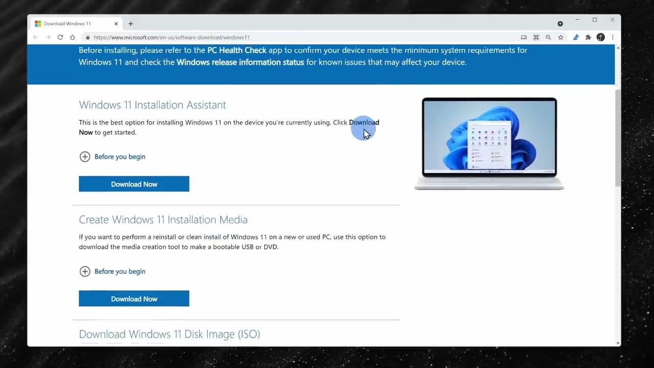 Step 7: Use the Windows 11 Installation Assistant