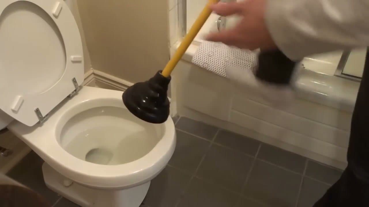 The finished result: How to Plunge a Toilet