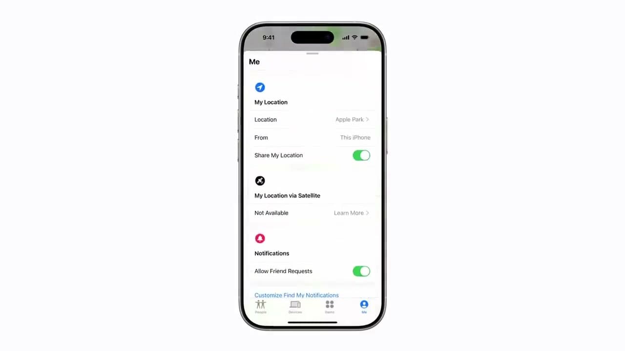 Step 5: Manage Sharing in the Me Tab