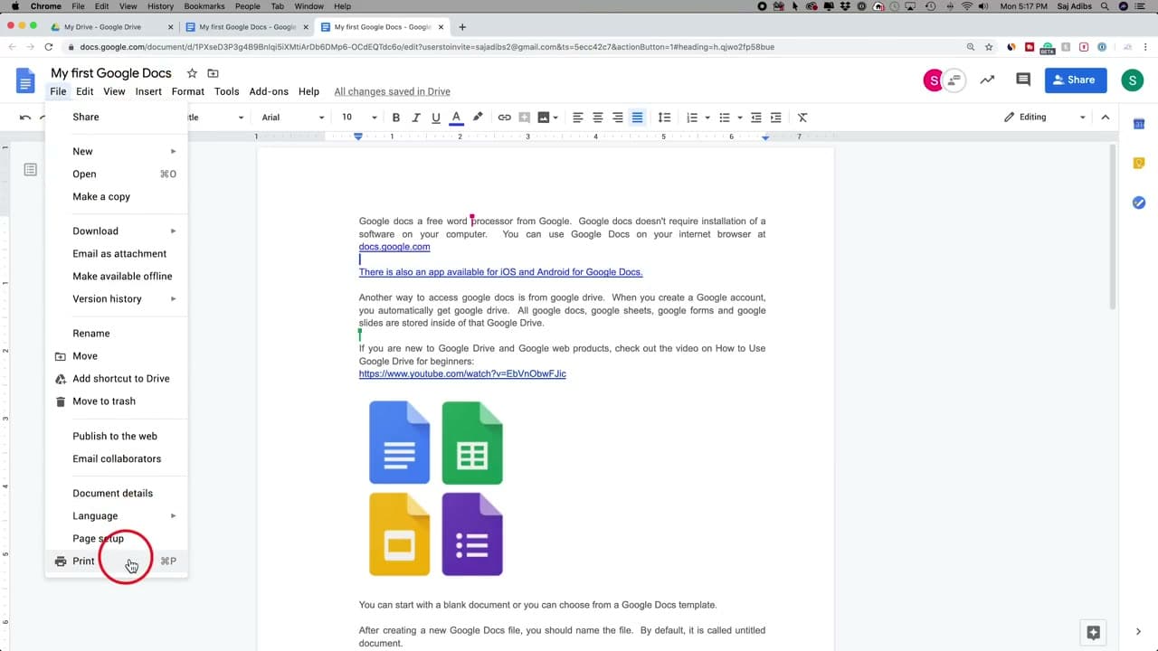 Step 10: Download as PDF or Word, or Print Directly