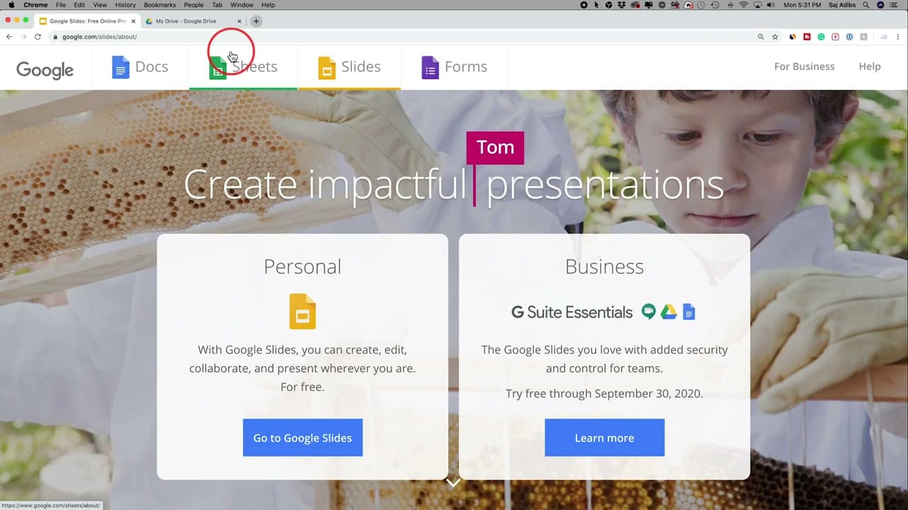 Step 1: Open Google Slides From Your Browser - How to Use Google Slides - Beginner's Guide
