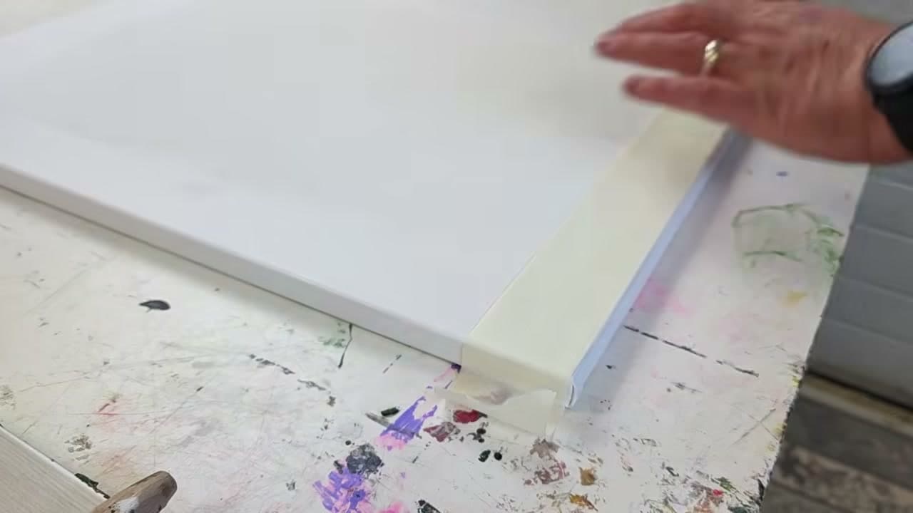 Step 7: Tape a Clean Border - How to Use Texture Paste