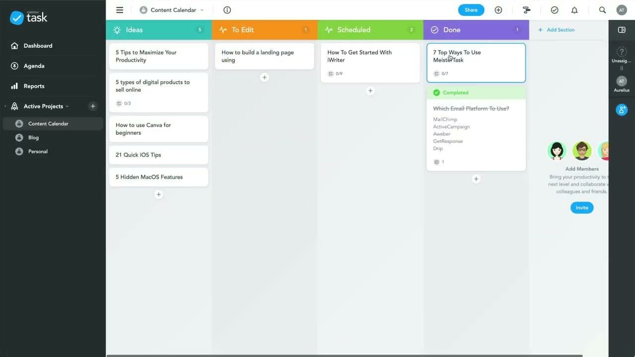 Step 5: Step 5: Use the Tasks and Ideas Columns to Capture Interruptions